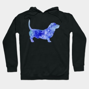 cute watercolour dog blue Hoodie